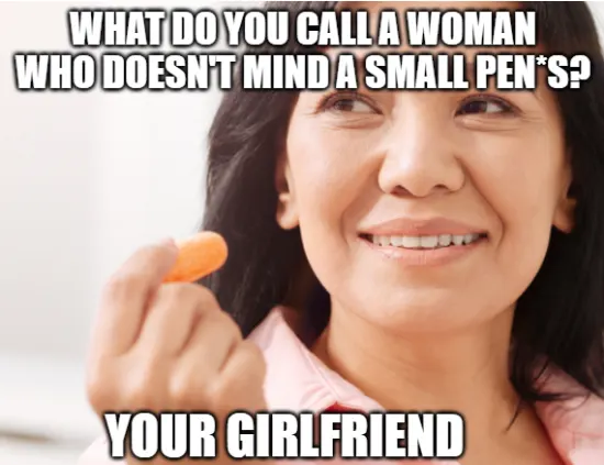 meme about woman and a small baby carrot