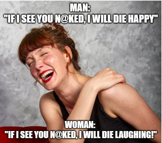woman laughing joke